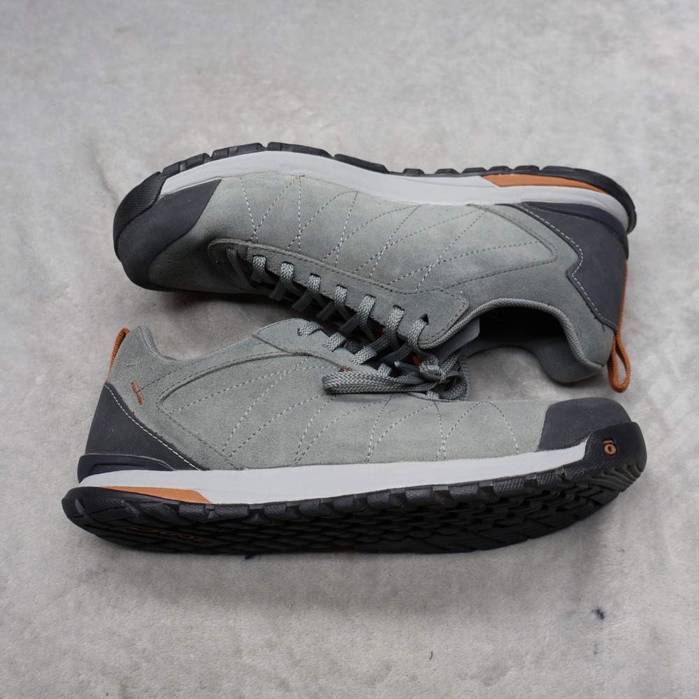Oboz Mens 9.5 Hiking Shoes Green Bozeman Low Suede Lace Up Trail Trek Outdoor - Picture 3 of 15